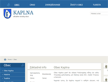 Tablet Screenshot of kaplna.sk